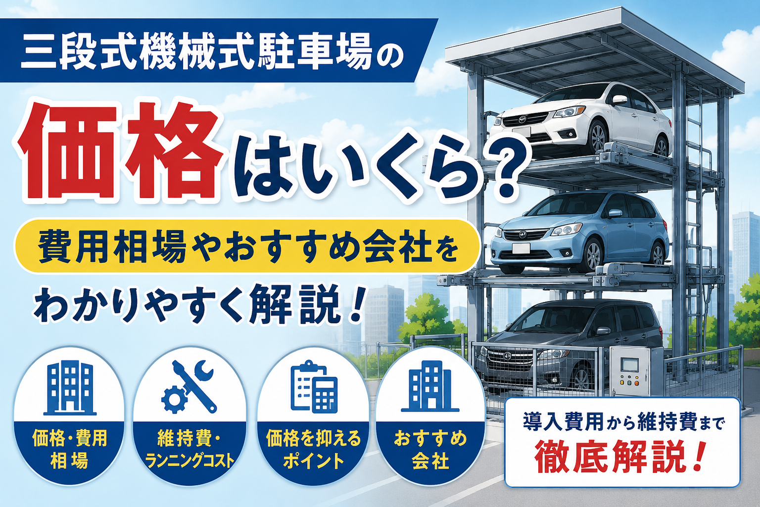 三段式機械式駐車場の価格はいくら
