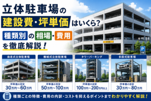 立体駐車場の建設費・坪単価はいくら？種類別の相場・費用を徹底解説