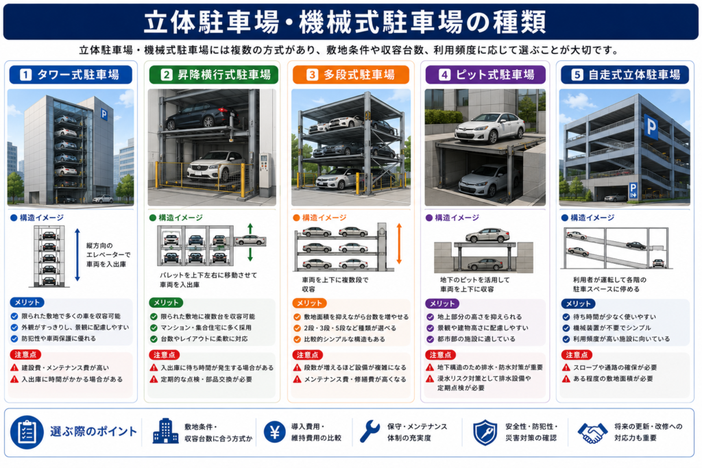 立体駐車場・機械式駐車場の種類